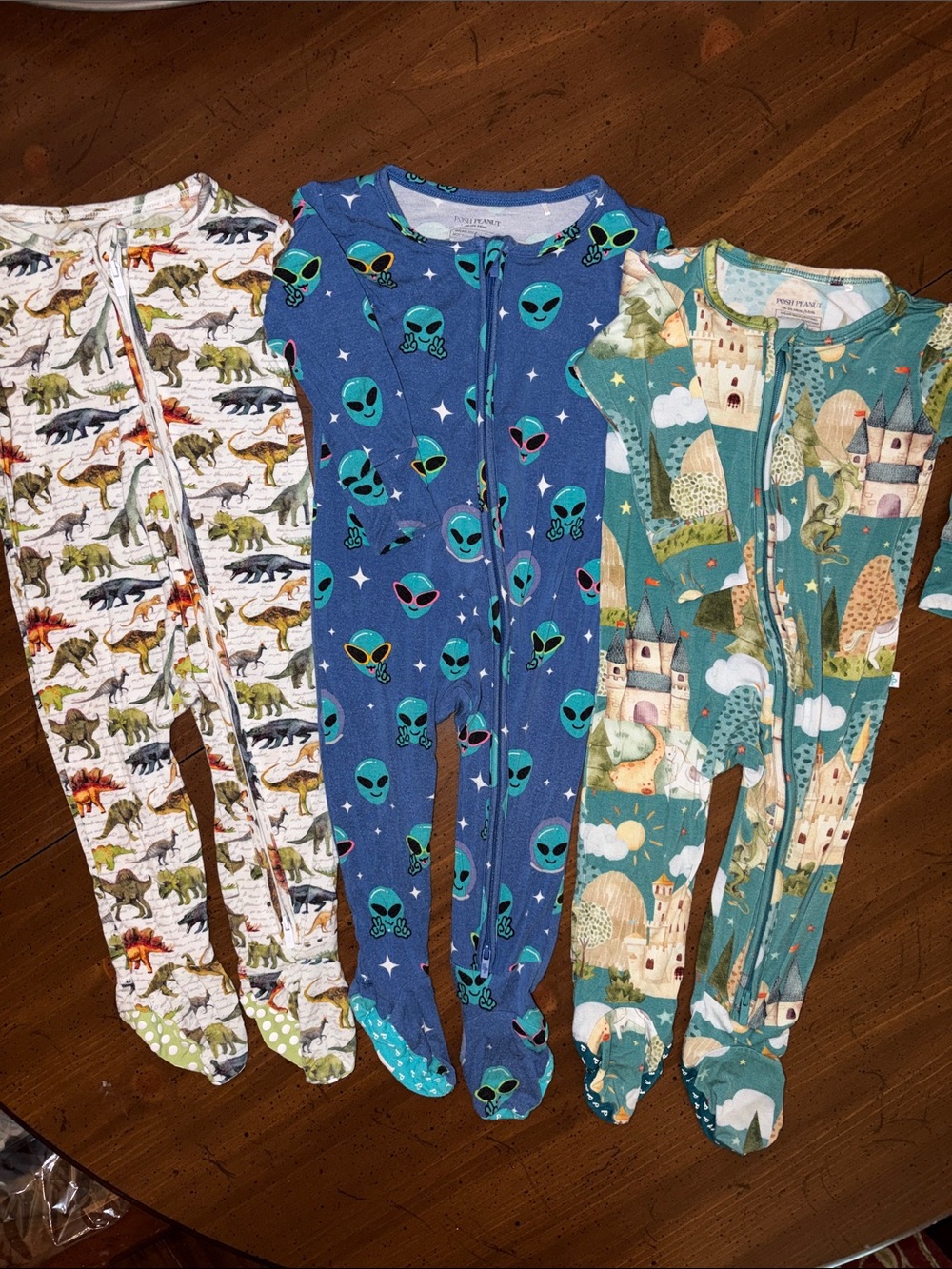 Posh Peanut, Little Bum Bums Bamboo Footed One-Piece Outfits Sz 18-24M